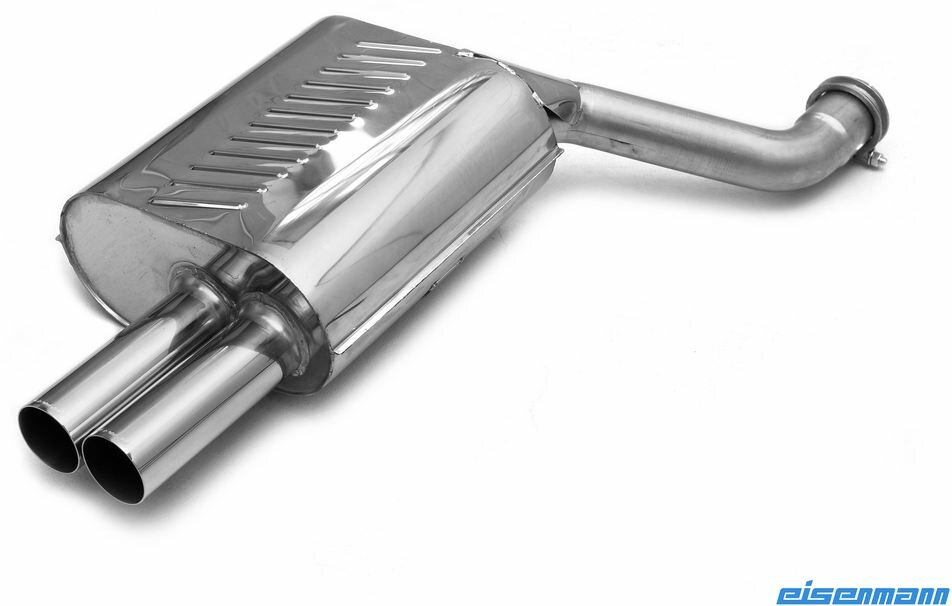 Eisenmann einddemper 2x76mm BMW 5 serie E39 8 cilinder sedan M-techniek bumper