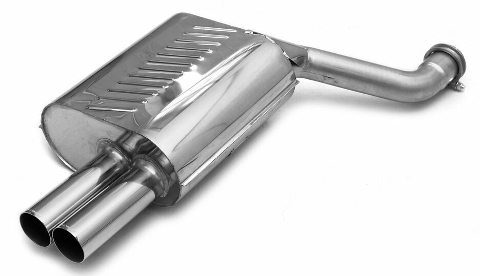 Eisenmann einddemper 2x83mm BMW 5 serie E39 8 cilinder sedan M-techniek bumper