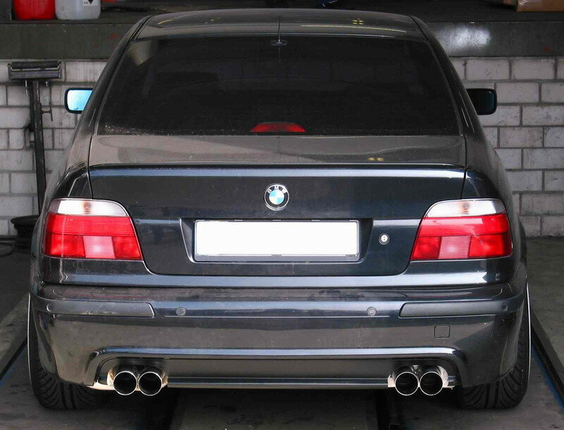 Eisenmann einddemper 2x76mm BMW 5 serie E39 8 cilinder sedan M-techniek bumper