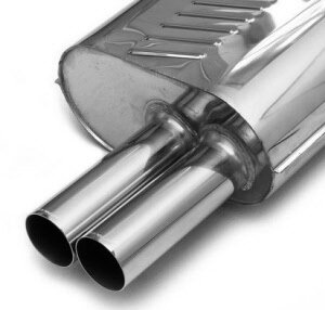 Eisenmann einddemper 2x83mm BMW 5 serie E39 525d 530d sedan M-Techniek bumper