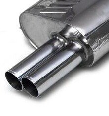 Eisenmann einddemper 2x76mm BMW 5 serie E39 528i touring M-Techniek bumper