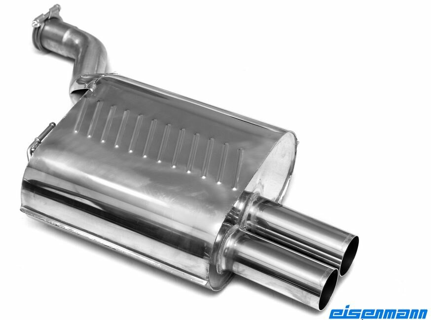 Eisenmann einddemper 2x76mm BMW 5 serie E39 540i touring M-Techniek bumper