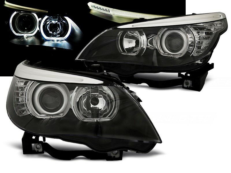 Angel eyes koplampen passend voor BMW 5 serie E60 en E61 model 2003 - 2007