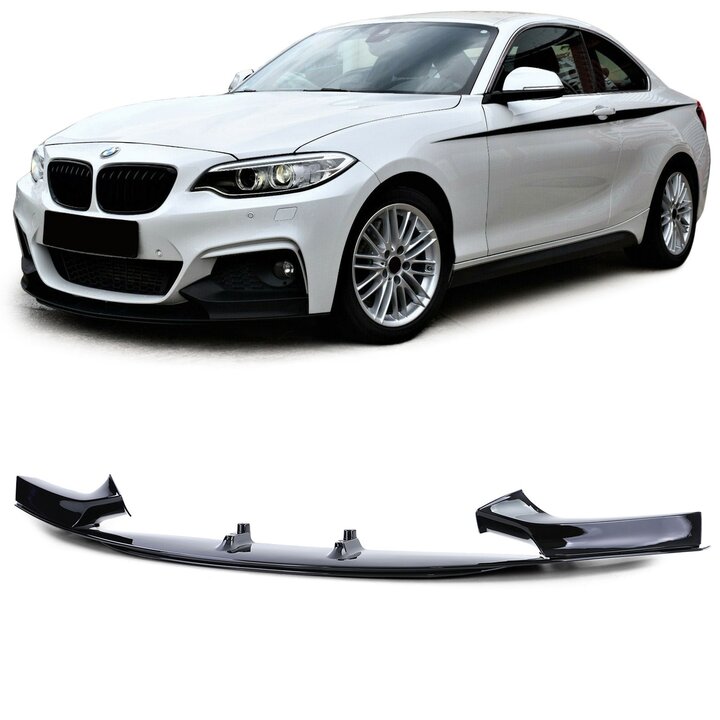 Performance look frontspoiler glanzend zwart passend voor BMW 2 serie F22