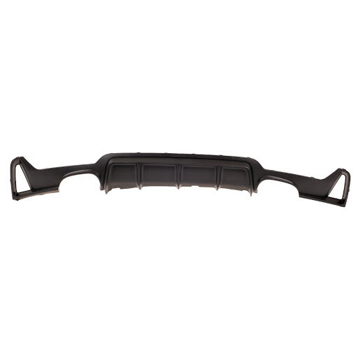 Performance look diffuser vier uitlaten mat zwart passend voor BMW 4 serie F32, F33 en F36 met M pakket achterbumper