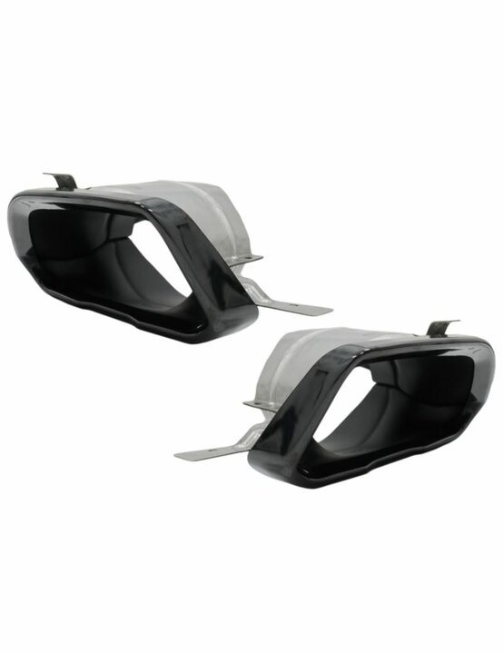 M340i look uitlaat eindstukken glanzend zwart passend voor BMW 3 serie G20 en G21