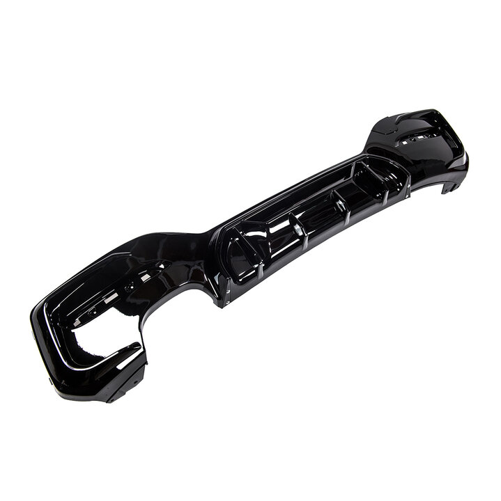 Competiton II diffuser glanzend zwart dubbel links passend voor BMW 1 Serie F20 LCI en F21 LCI