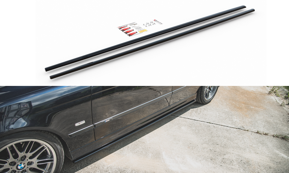 Maxton Design aanzet sideskirts glanzend zwart passend voor BMW 5 serie E39 