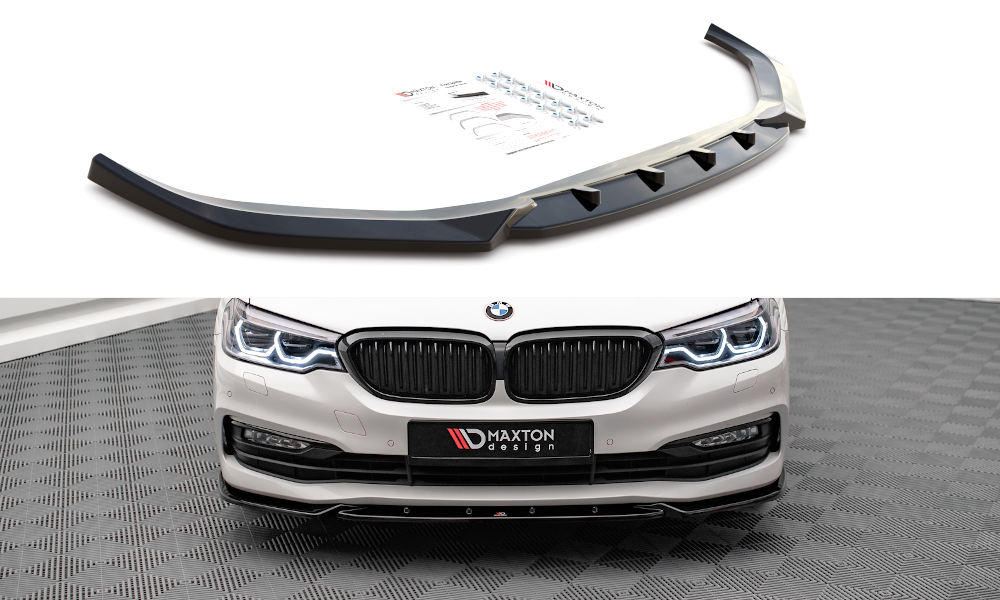 Maxton Design front spoiler V2 passend voor BMW 5 serie G30 en G31 met standaard voorbumper model 2017 - 2020
