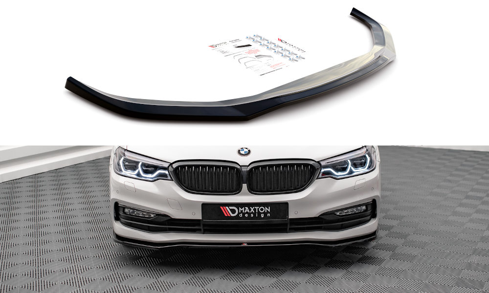 Maxton Design front spoiler V1 passend voor BMW 5 serie G30 en G31 met standaard voorbumper model 2017 - 2020