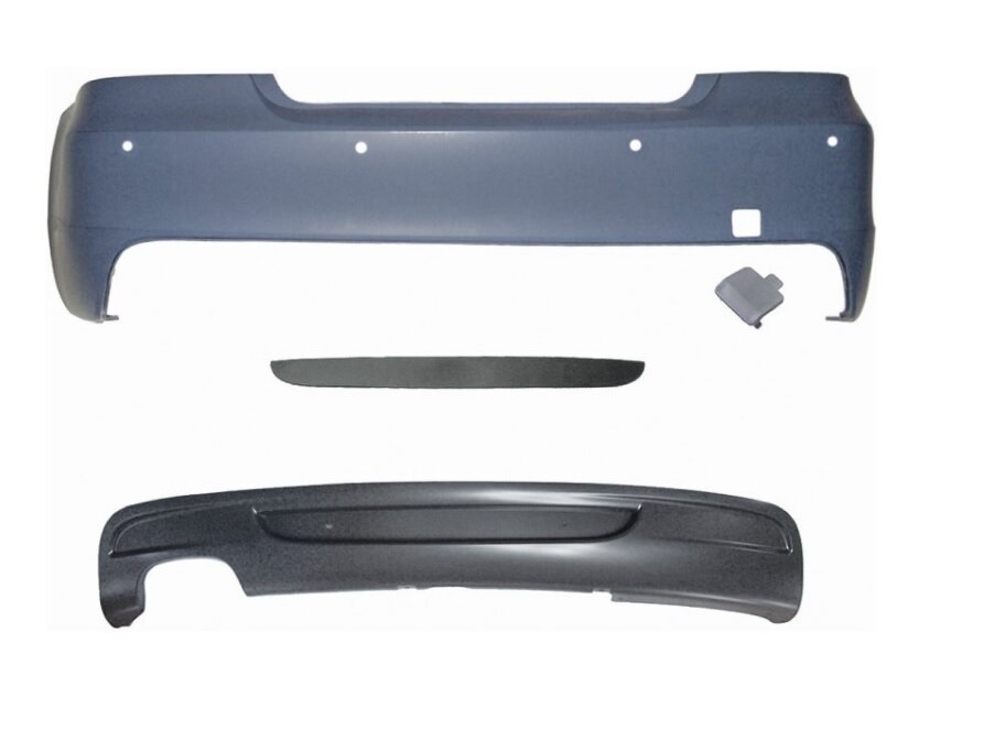 Sportlook achterbumper passend voor BMW 1 serie E82 coupe en E88 cabrio met parkeersensoren 