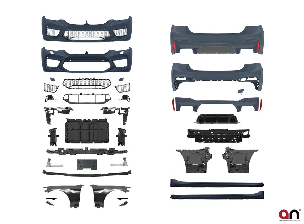 AN Premium EVO pakket met zijschermen BMW 5 serie G30 model 2017 - 2020 