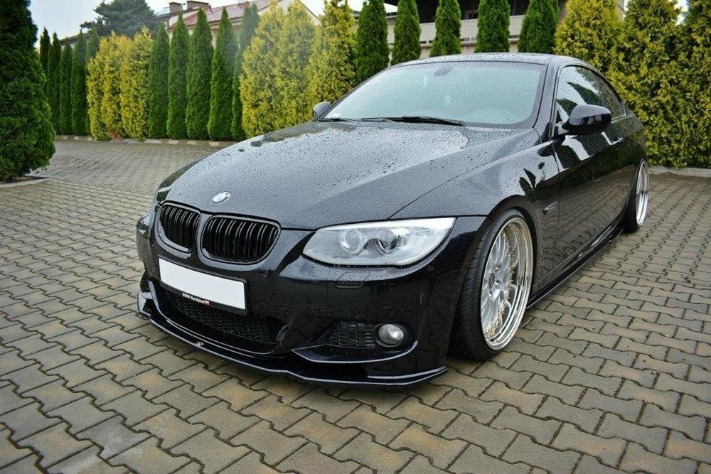 Frontspoiler passend voor BMW 3 serie E92 LCI en E93 LCI model 2010 - 2013 met M pakket voorbumper Maxton Design
