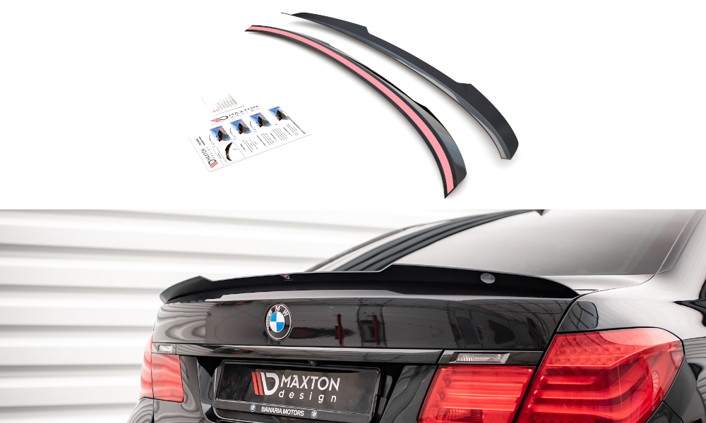 Glanzend zwarte spoiler passend voor BMW 7 serie F01 Maxton Design