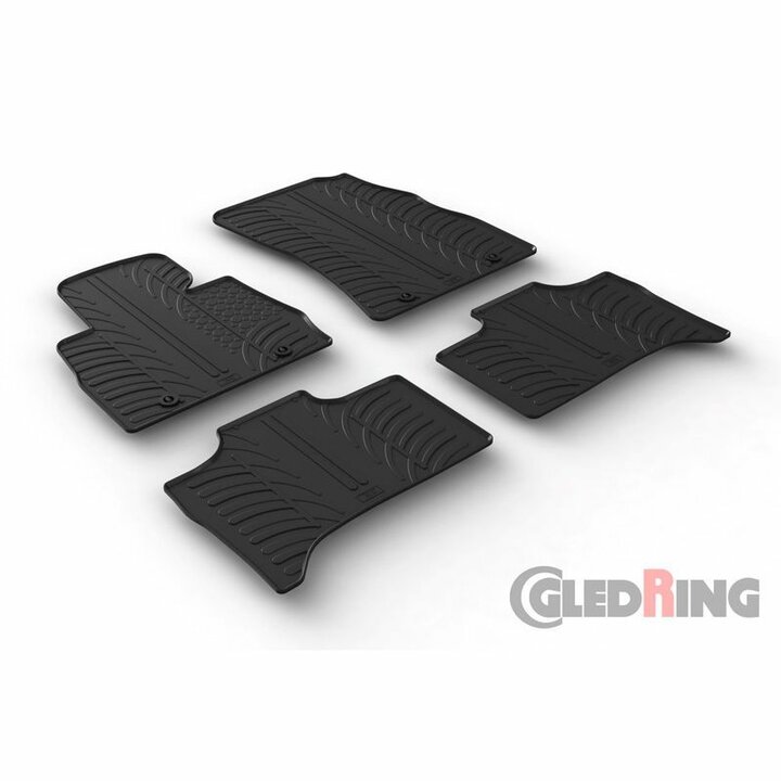 Rubbermatten passend voor BMW X5 E53 model 1999 - 2006 vierdelig inclusief montageclips 