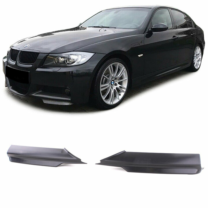 Splitters glanzend passend voor BMW 3 serie E90 en E91 model 2005 - 2008 met M pakket voorbumper