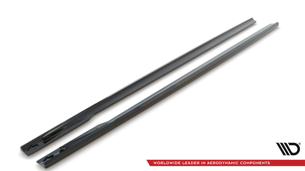Sideskirts aanzets glanzend zwart versie 1 passend voor BMW 4 serie G26 met M pakket sideskirts Maxton Design
