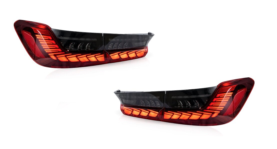 Achterlichten OLED rood/smoke passend voor BMW 3 serie G20 model 2019 - 2022