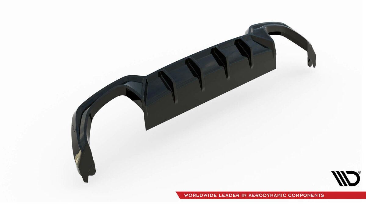 Diffuser glanzend zwart passend voor BMW 3 serie G20 en G21 M340i model 2019 - 2022