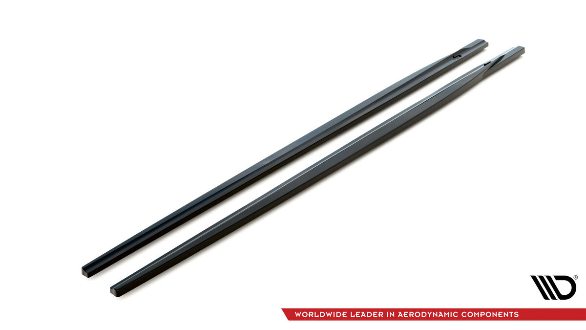 Sideskirts aanzets glanzend zwart passend voor BMW 2 serie F22 en F23 met M pakket sideskirts Maxton Design