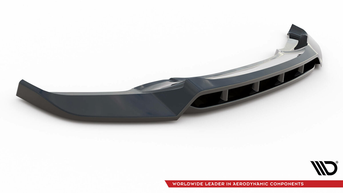 Frontspoiler glanzend zwart V2 passend voor BMW X6 F16 met M pakket voorbumper Maxton Design