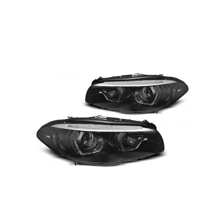 Koplampen xenon angel eyes passend voor BMW 5 serie F10 en F11 2010 - 2013
