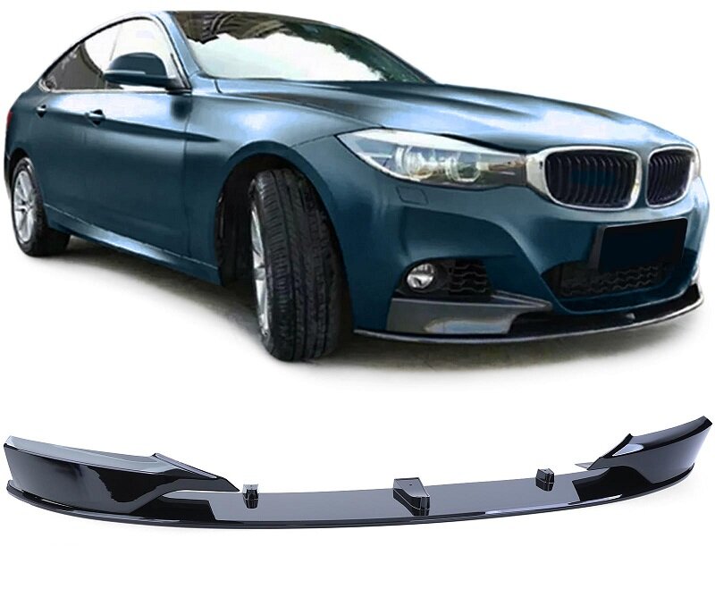 Frontspoiler performance look glanzend zwart passend voor BMW 3 serie F34 GT met M pakket voorbumper