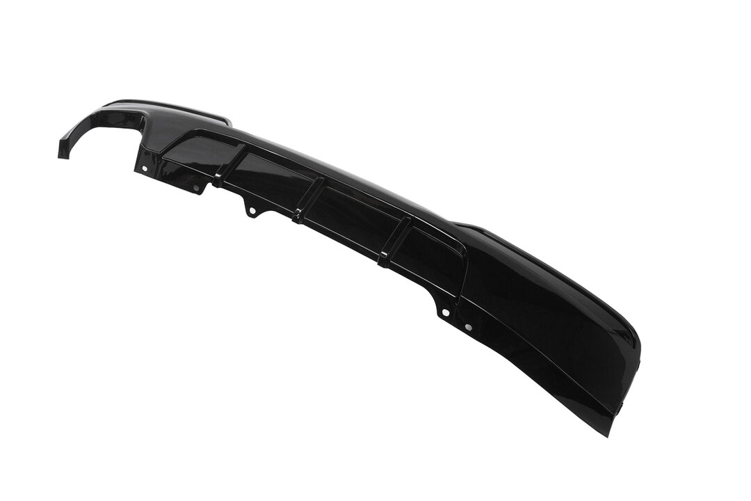 Performance look diffuser glanzend zwart passend voor BMW 5 serie F10 en F11 dubbel uitlaat gat links