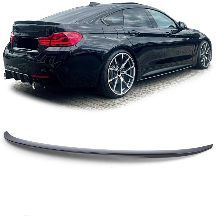 Performance look achterspoiler glanzend zwart passend voor BMW 4 serie F36 Gran Coupe