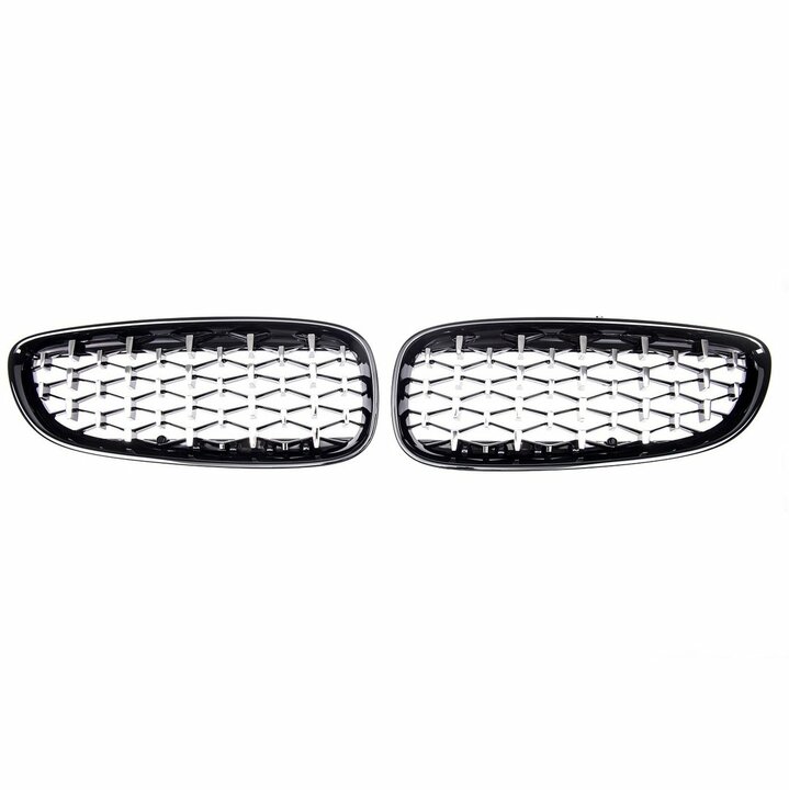 Diamond grillen glanzend zwart met zilver passend voor BMW Z4 E89