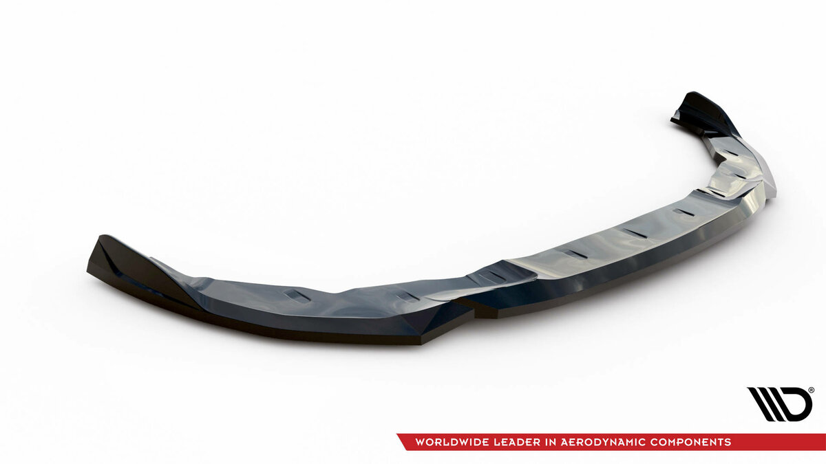 Frontspoiler V1 glanzend zwart Maxton Design passend voor BMW 2 serie G42 met M pakket voorbumper 