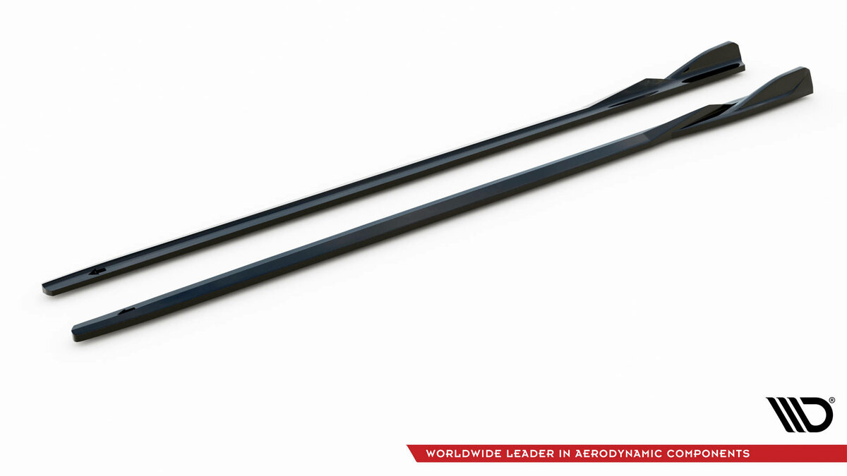 Sideskirts aanzets V1 glanzend zwart passend voor BMW 2 serie G42 met M pakket Maxton Design