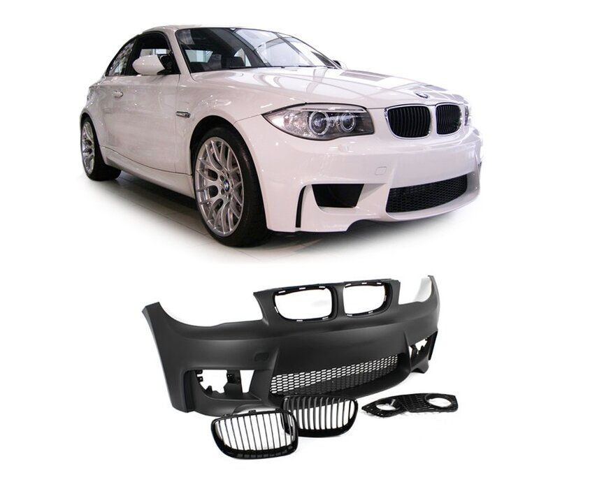 EVO look voorbumper passend voor BMW 1 serie E81 E82 E87 E88 (ook LCI)