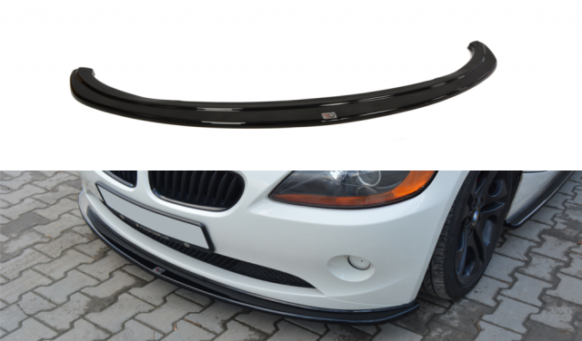 Frontspoiler glanzend zwart passend voor BMW Z4 E85 met standaard voorbumper model 2003 - 2006 Maxton Design
