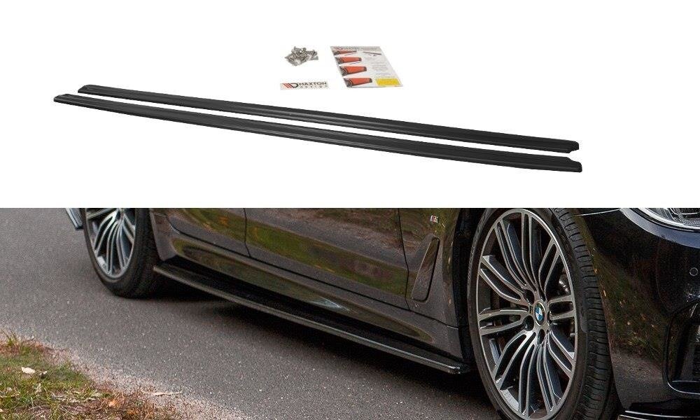 Sideskirt aanzets glanzend zwart passend voor BMW 5 serie G30 en G31 met M pakket sideskirts Maxton Design