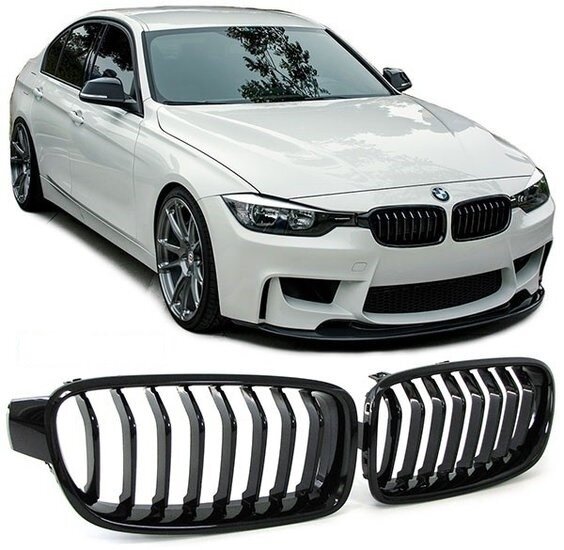 Grillen glanzend zwart passend voor BMW 3 serie F30 en F31