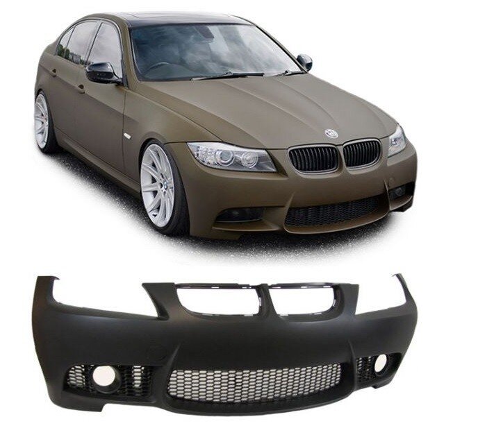 EVO look voorbumper passend voor BMW 3 serie E90 en E91 EVO model 2005 - 2008 zonder parkeersensoren
