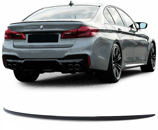 Kofferspoiler glanzend zwart performance look passend voor BMW 5 serie G30 sedan