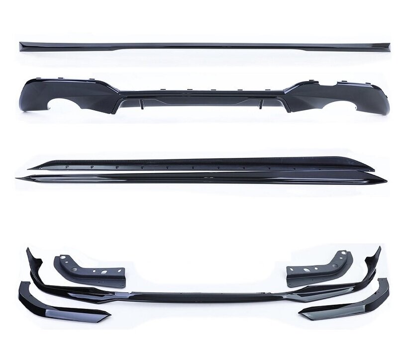 Performance look aanzet pakket glanzend zwart passend voor BMW 3 serie G20 met M pakket model 2019 - 2022