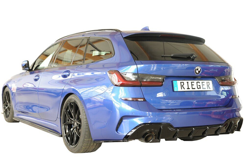 Rieger diffuser BMW 3 serie G20 en G21 model 2019 - 2022  passend voor modellen met trekhaak