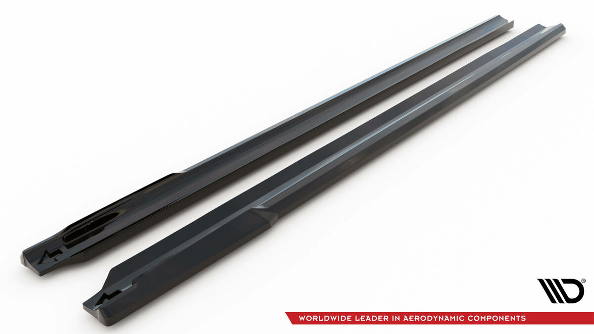 Sideskirt aanzets glanzend zwart passend voor BMW 7 serie G70 met M pakket Maxton Design