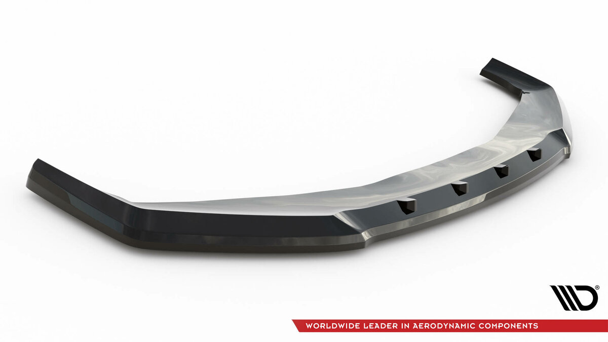 Frontspoiler glanzend zwart passend voor BMW 7 serie G70 met M pakket voorbumper versie 1 Maxton Design