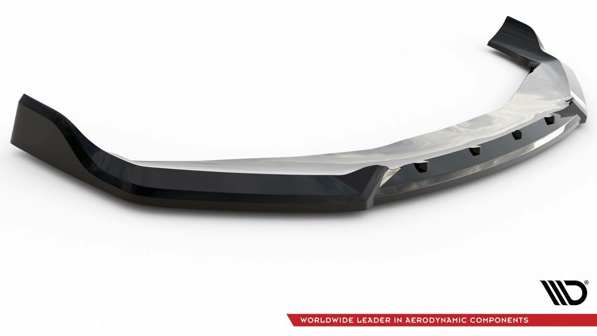 Frontspoiler glanzend zwart passend voor BMW 7 serie G70 met M pakket voorbumper versie 2 Maxton Design