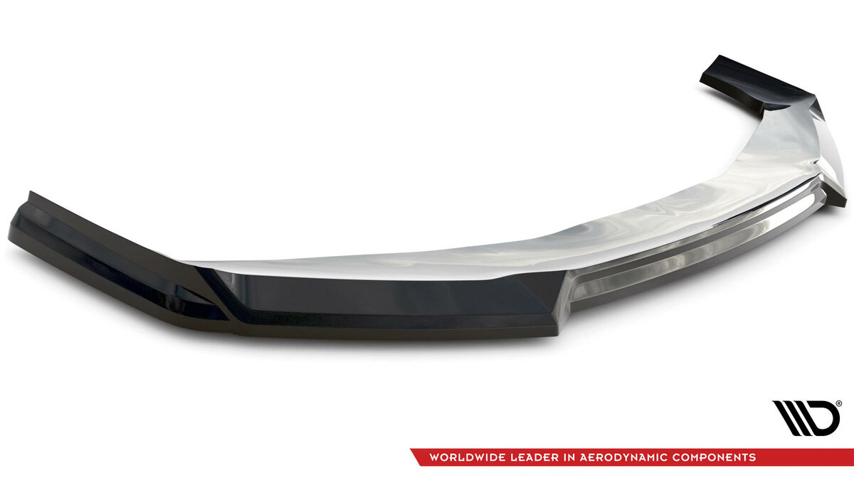Frontspoiler glanzend zwart passend voor BMW 7 serie G70 met M pakket voorbumper versie 3