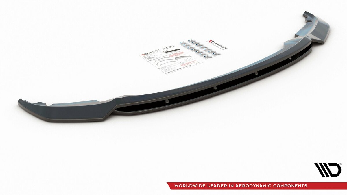 Front splitter glanzend zwart passend voor BMW X2 F39 met M pakket voorbumper Maxton Design