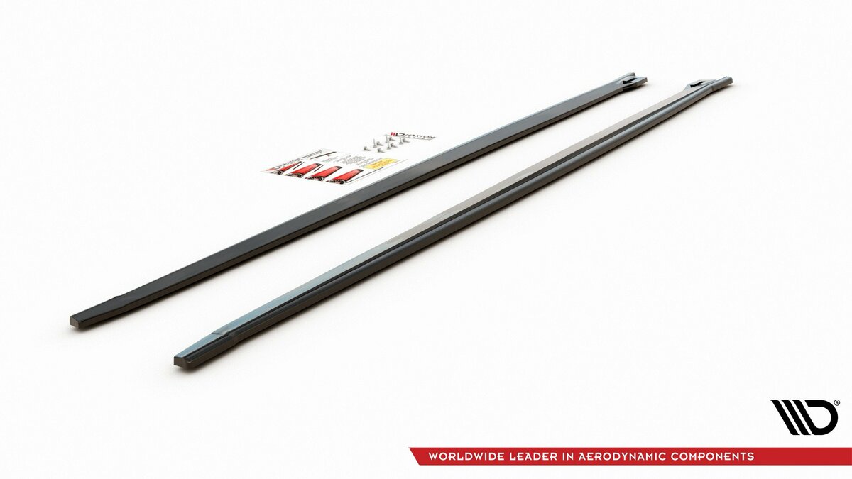 Sideskirt aanzets glanzend zwart passend voor BMW X2 F39 met M pakket Maxton Design