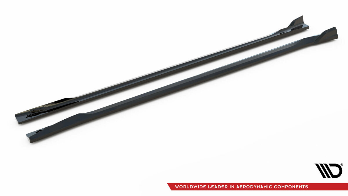 Sideskirt aanzets glanzend zwart passend voor BMW X3 G01 Maxton Design