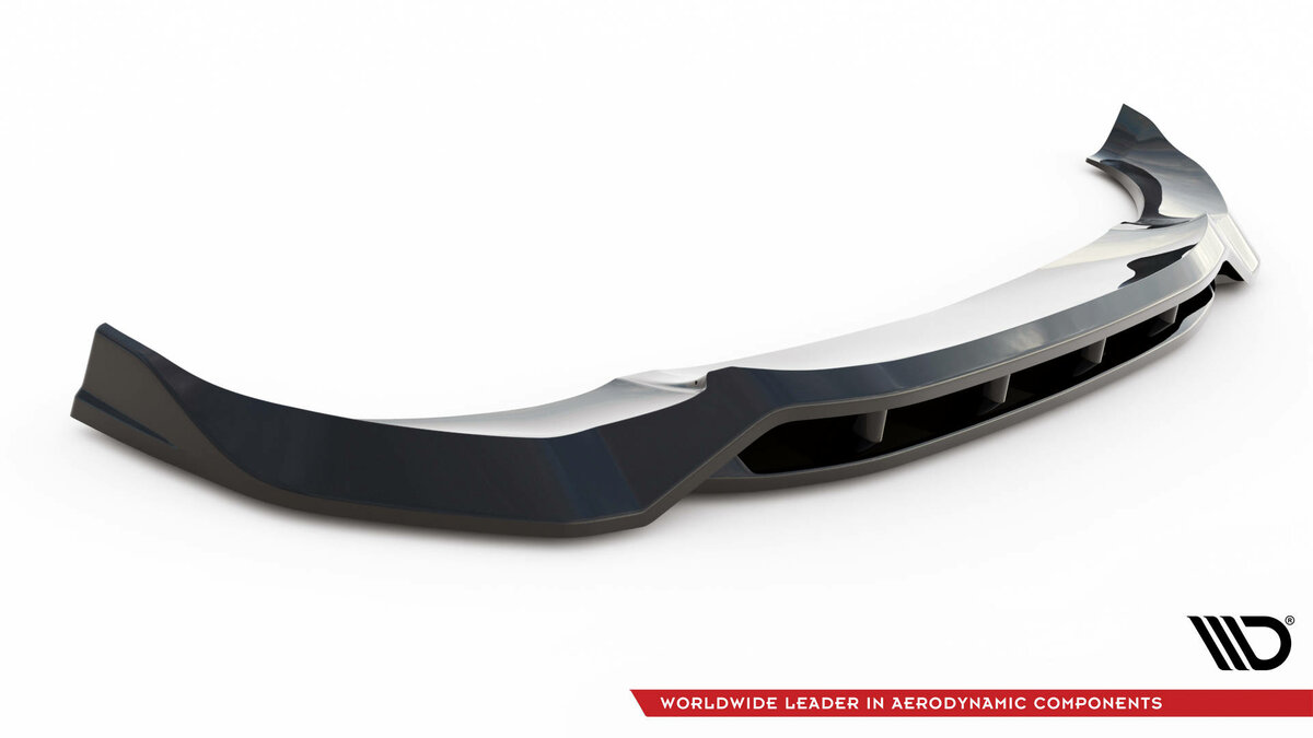 Front splitter glanzend zwart passend voor BMW X3 G01 M40i en M40d versie 2 met M pakket Maxton Design 