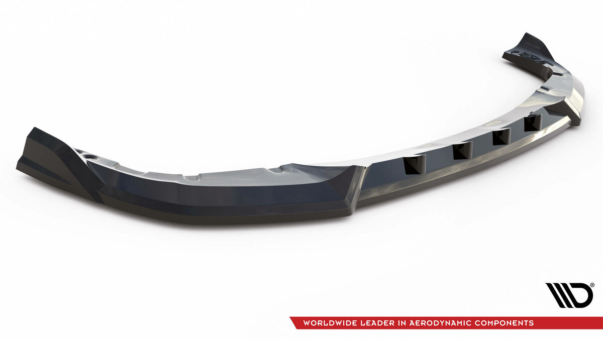 Front splitter glanzend zwart passend voor BMW X6 M F96 voorbumper Maxton Design