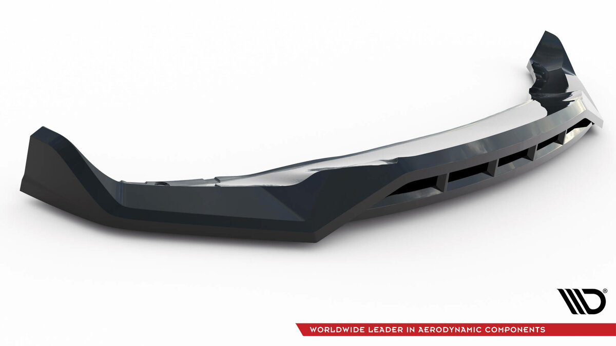Frontspoiler glanzend zwart versie 2 passend voor BMW X5 G05 met M pakket voorbumper Maxton Design